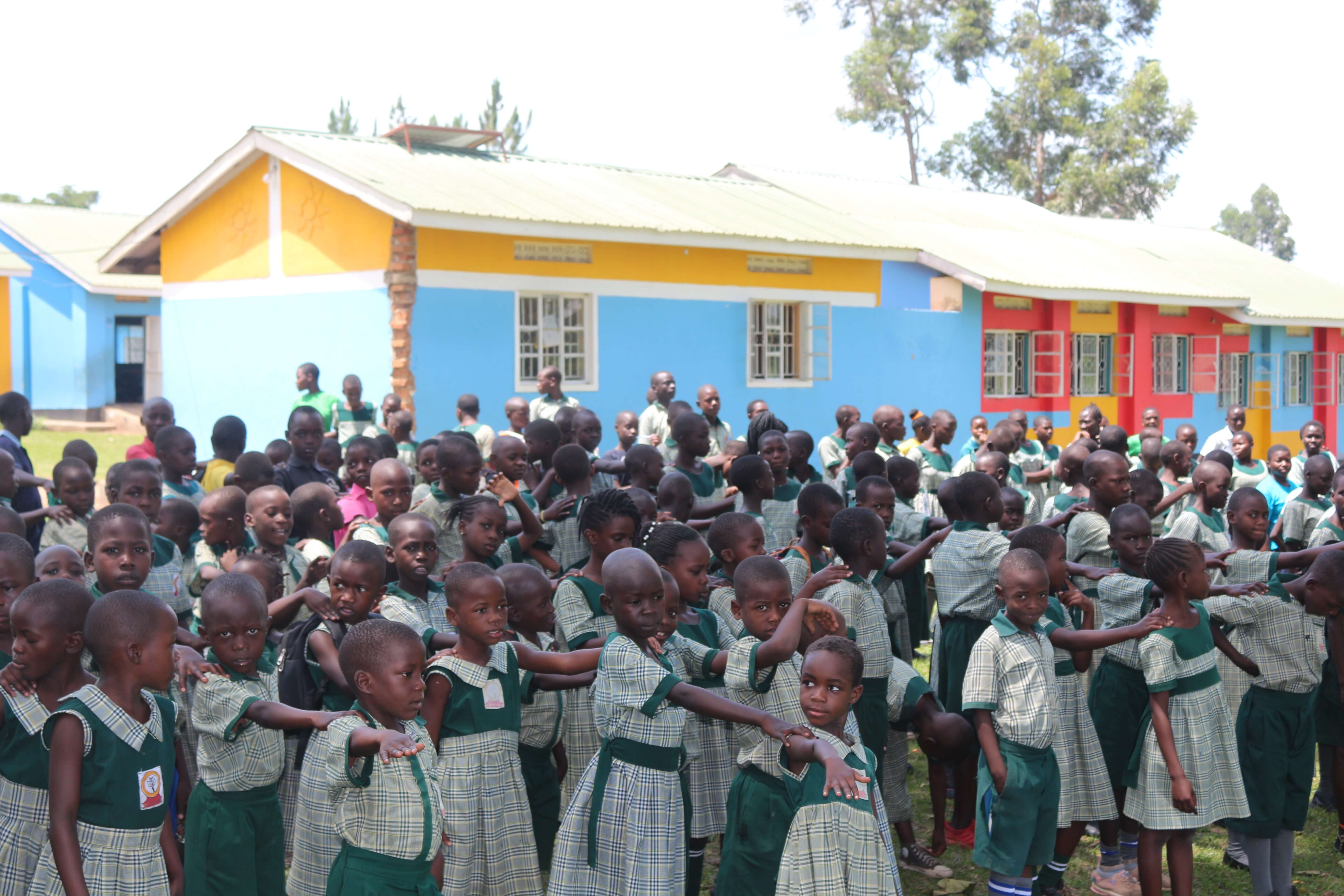 Staff with children